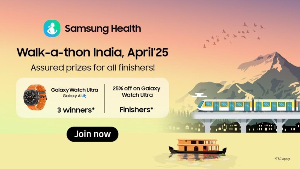 Samsung Announces Second Edition of ‘Walk-a-thon India’ Challenge; Galaxy Watch Ultra Offered as Top Prize