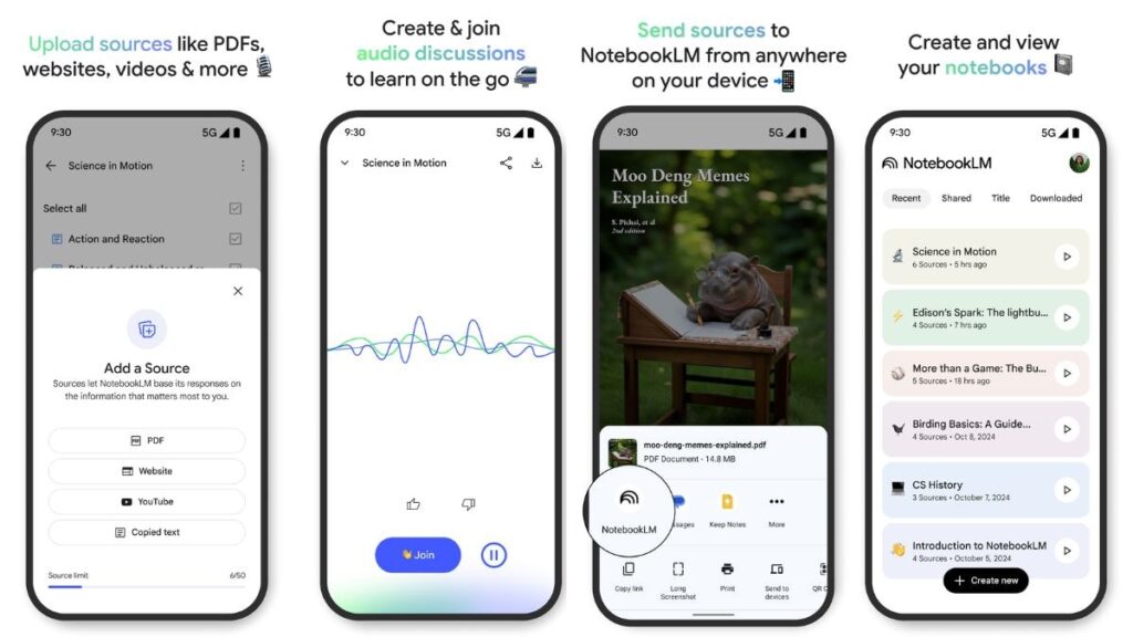 Google’s NotebookLM Android, iOS Apps Listed on App Stores Ahead of Launch at Google I/O 2025